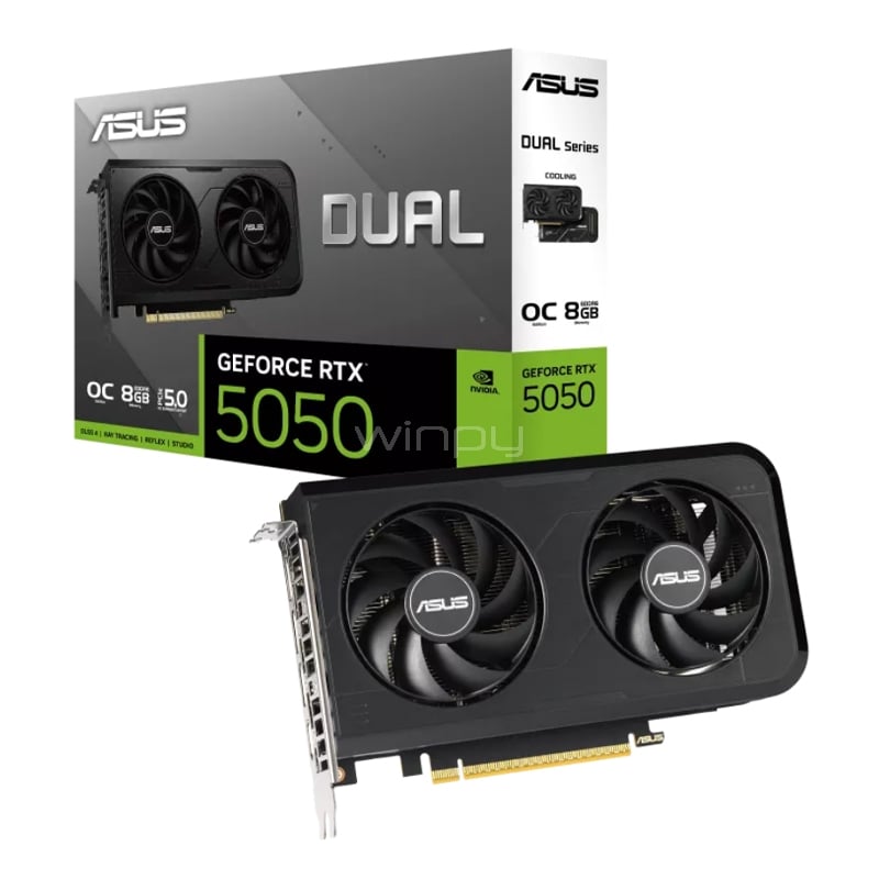 Tarjeta gráfica ASUS Dual GeForce RTX 5050 OC de 8GB GDDR6