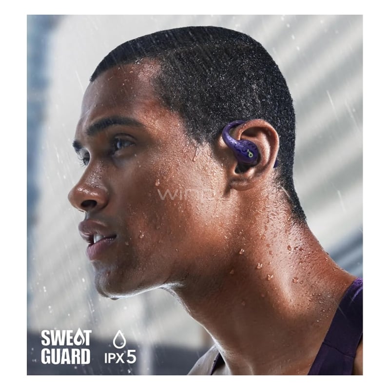 Audífonos Deportivos Soundcore AeroFit Pro (Bluetooth, Tecnología Dual, IPX5, Purpura)