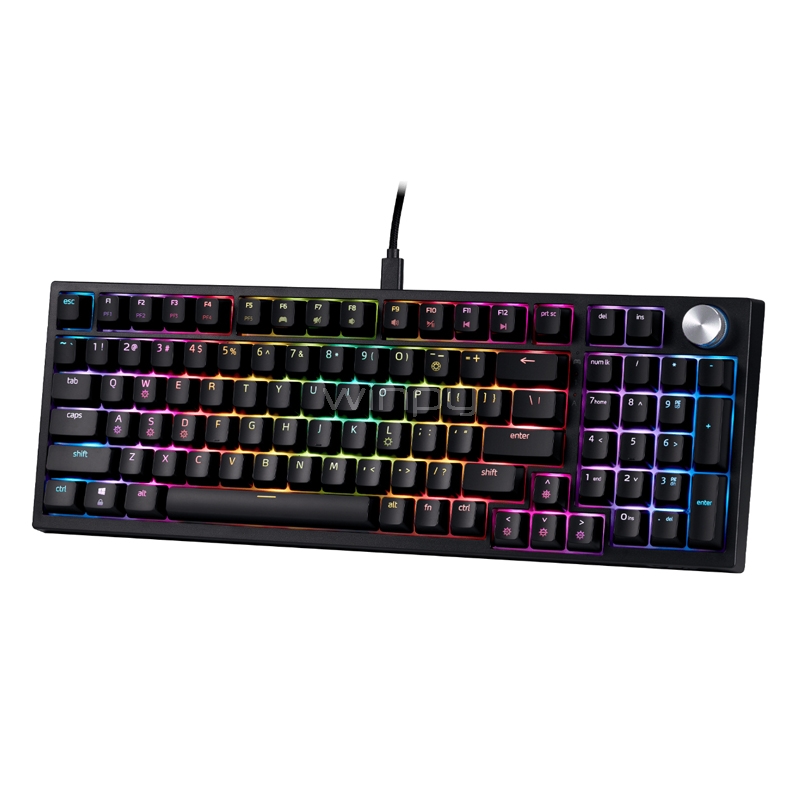 Teclado Mecánico XPG Sorcerer RGB (96%, Switch Red, Negro