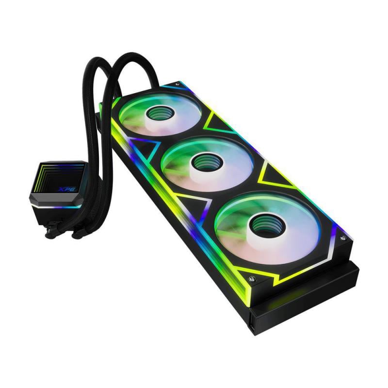 Refrigeración Líquida XPG Levante II 360 (LGA1851/AM5, 120mm x3, RGB, PWM, Negro)