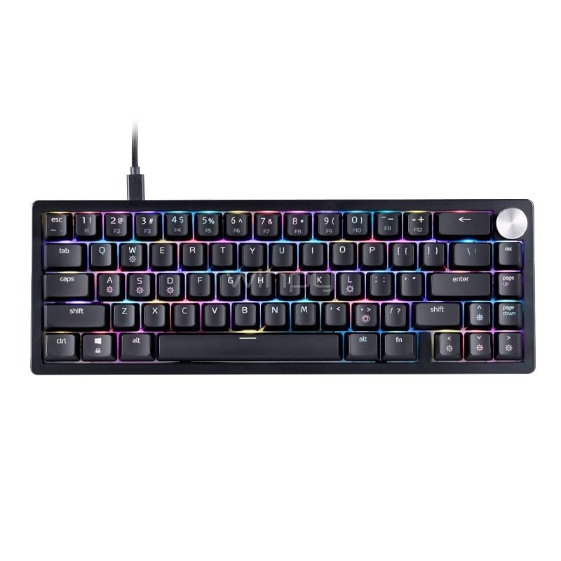 Teclado Mecánico XPG Sorcerer Mini RGB (Switch Red, Compacto 65%, USB-C, Inglés, Negro)