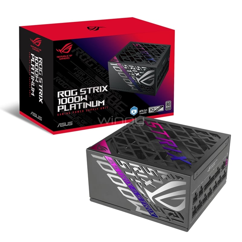 Fuente de Poder ASUS ROG Strix 1000W (Full Modular, Certificada 80+ Platinum, ATX)