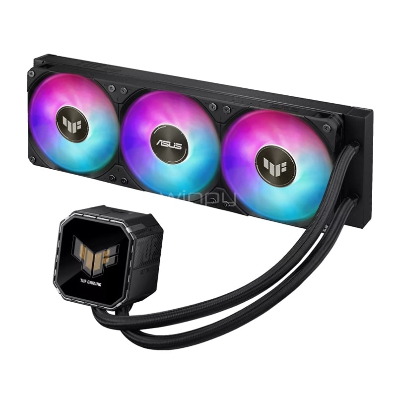 Refrigeración Líquida ASUS TUF Gaming LC III 360 ARGB LCD (LGA1851/AM5, 120mm x3, 2600rpm, PWM, Negro)