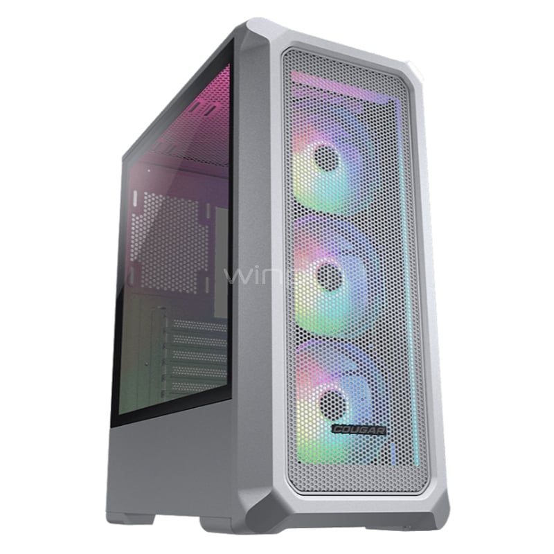 Gabinete Gamer Cougar Archon 2 Mesh RGB (ATX, Vidrio Templado, 3 ventiladores ARGB, Blanco)