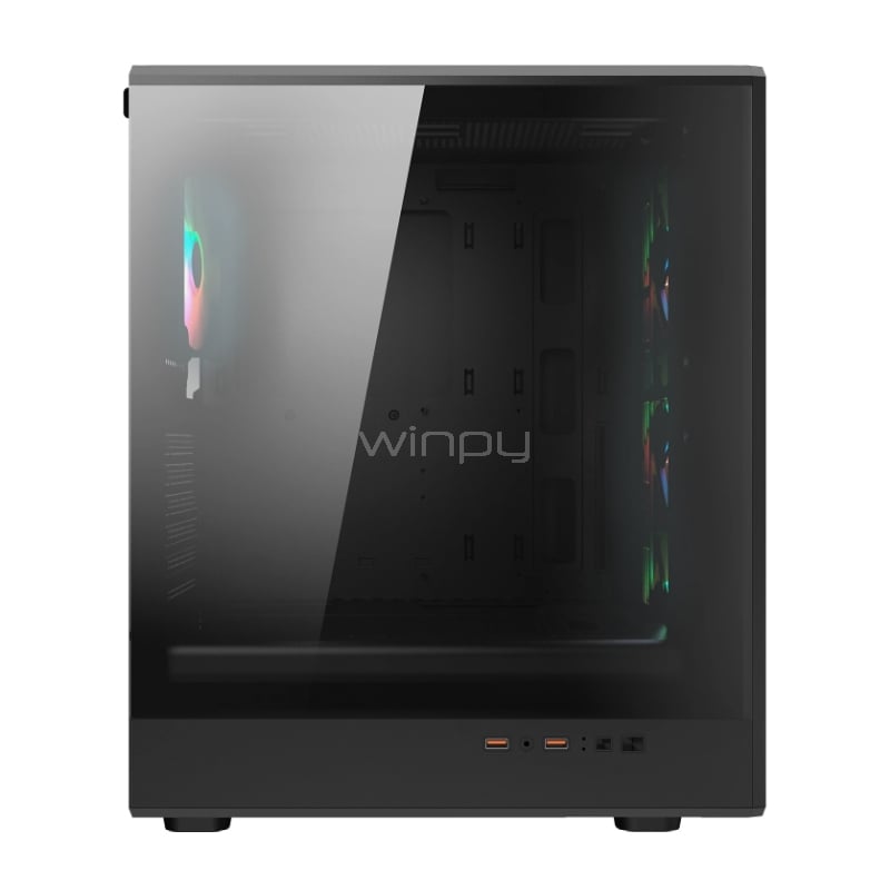 Gabinete Cougar Airface Pure RGB (ATX, Vidrio Templado, 4 ventiladores RGB, Negro)