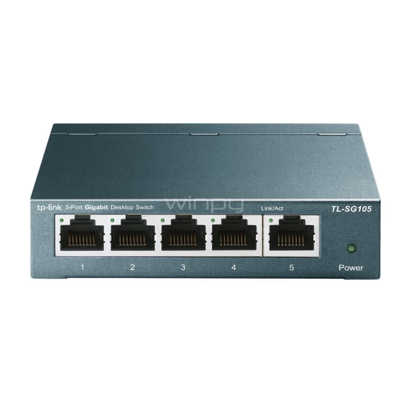 Switch TP-Link TL-SG105 de 5 Puertos (Gigabit, MDI/MDIX, Compatibilidad QoS)