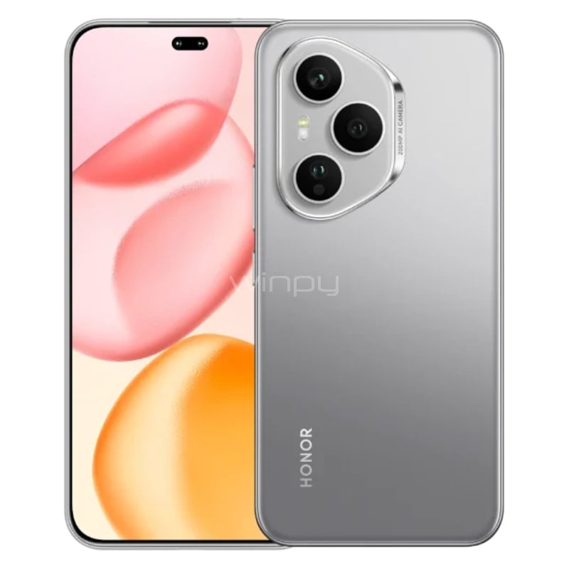 Celular HONOR 400 Pro 5G de 6.7“ (Snapdragon 8 Gen 3, 12GB RAM, 512GB Internos, Gris)