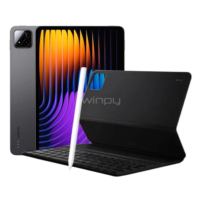 Tablet Xiaomi Pad 7 Pro de 12.4“ + Teclado y Lápiz (Snapdragon 7+ Gen 3, 8GB RAM, 128GB Internos, Gris)