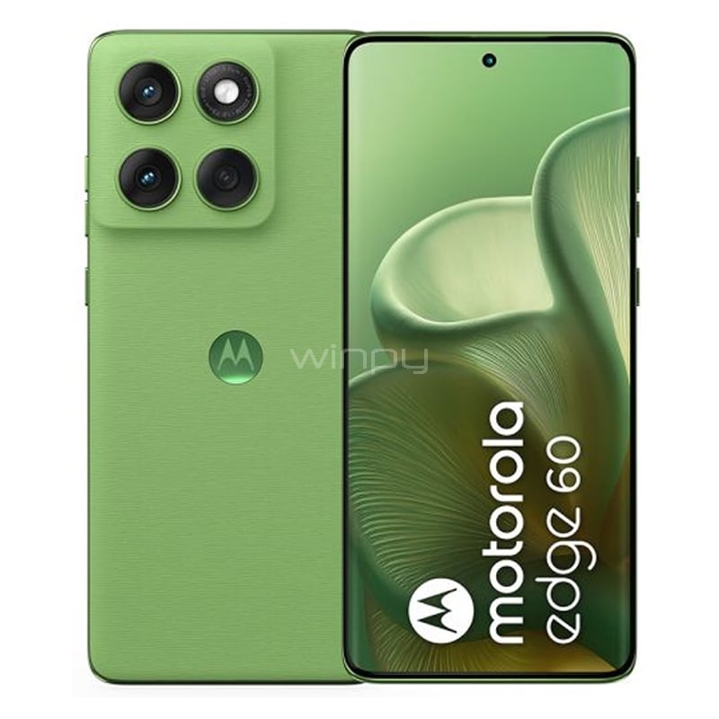 Celular Motorola Edge 60 de 6.7“ (OctaCore, 12GB RAM, 256GB Internos, Verde)