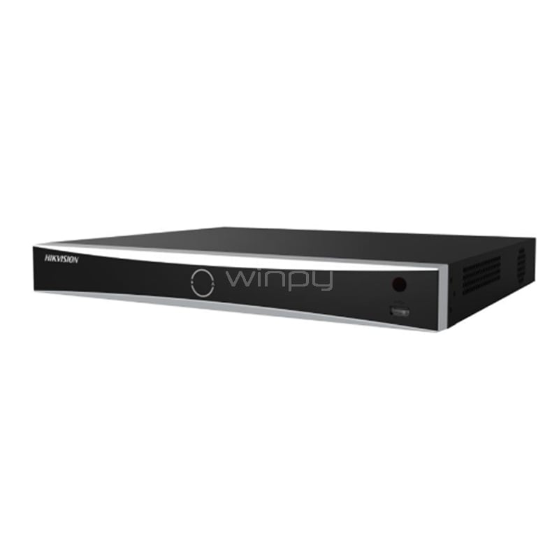 NVR Hikvision AcuSense de 16 Canales (IP, H.265+, Detección de Personas/ Vehículos, SATA x2)