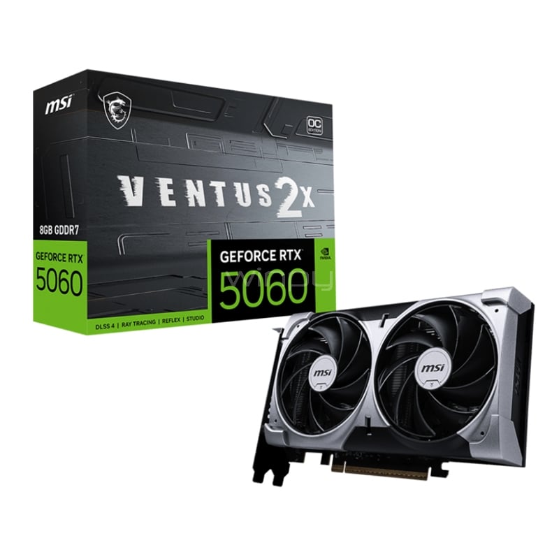 【新品、未開封】GeForce RTX 5060 VENTUS 2X 8GB Tarjeta gráfica MSI GeForce RTX 5060 VENTUS 2X OC de 8GB GDDR7