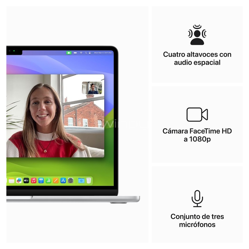 Apple MacBook Air 13.6 (Chip M3, GPU 10 núcleos, 24GB RAM, 256GB