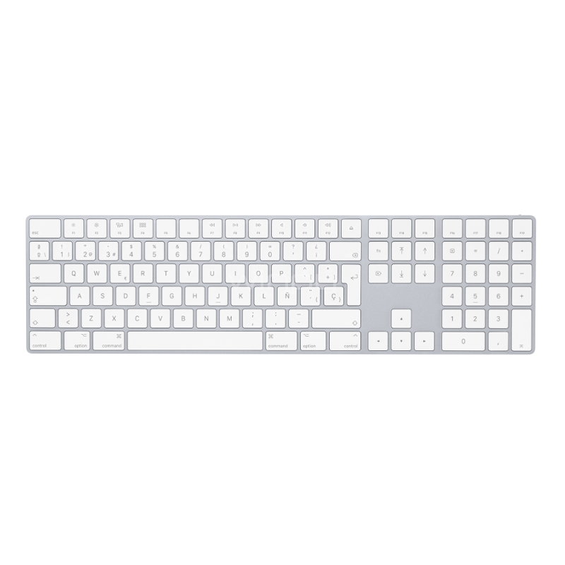 Apple Magic Keyboard con Teclado Numérico (Full-Size, Bluetooth, Silver)