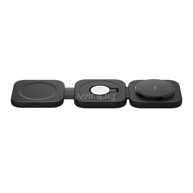 Cargador Inalámbrico 3 en 1 Belkin BoostCharge Pro (15W, Qi2, Negro)
