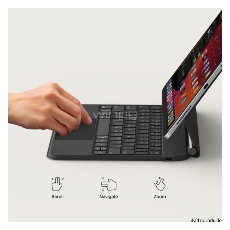 Funda Teclado Belkin para iPad 10.9“ (Bluetooth, Trackpad Multitáctil, Magnetico, Negro)