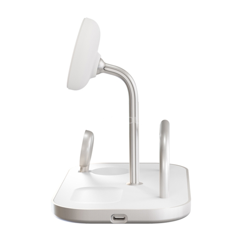 Cargador Inalámbrico 4 en 1 Zens (60W, MagSafe, Qi2, Blanco)