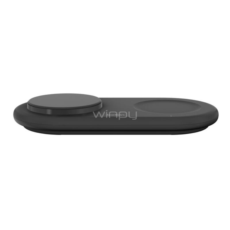 Cargador Inalámbrico 2 en 1 Belkin BoostCharge Pro (15W, MagSafe, Qi2, USB-C, Negro)