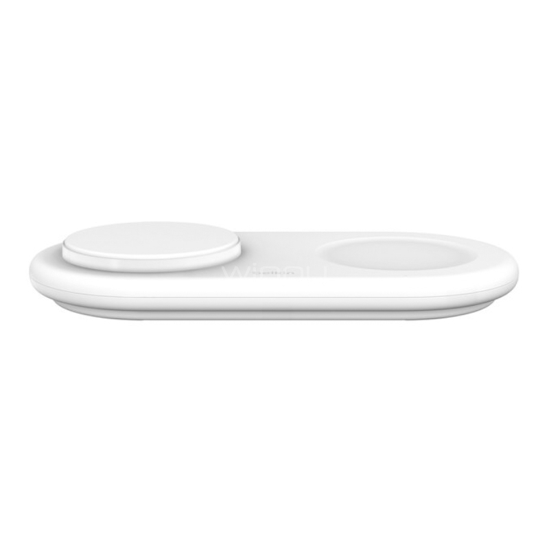 Cargador Inalámbrico 2 en 1 Belkin BoostCharge Pro (15W, MagSafe, Qi2, USB-C, Blanco)