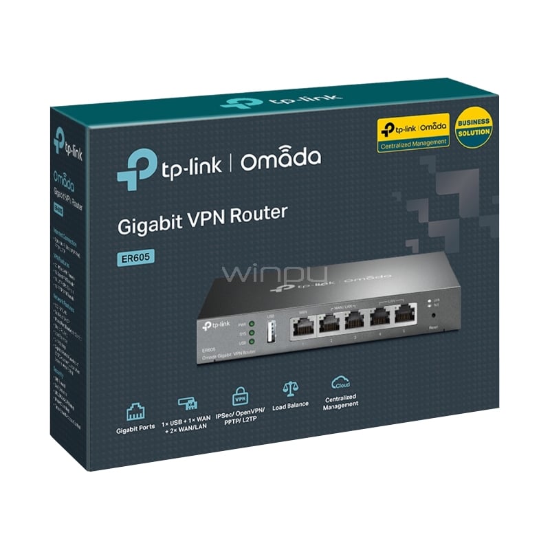 Router TP-Link Omada ER605 (Gigabit, 3 puertos WAN, OpenVPN)