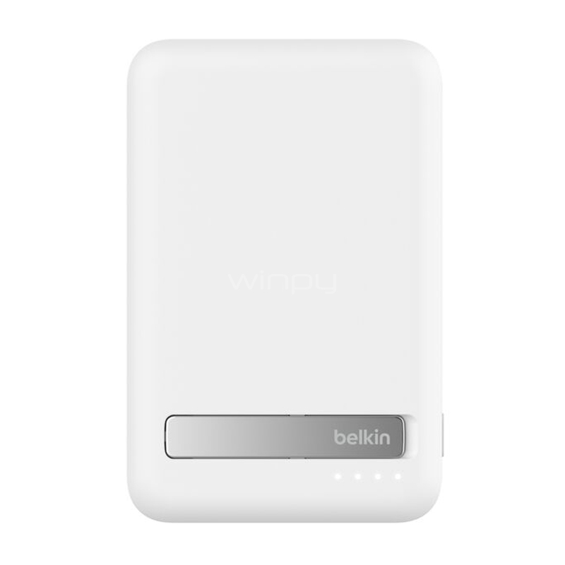 Batería Portátil Belkin BoostCharge Pro 5000 mAh (15W, Inalámbrica, Magnética, Qi2, Blanco)