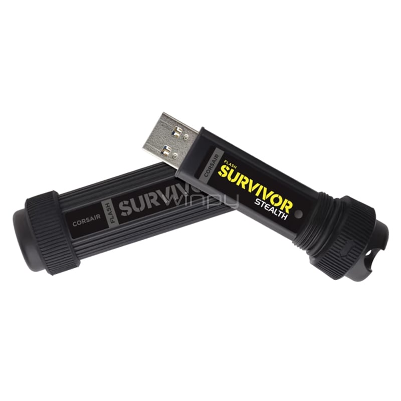 Pendrive Corsair Flash Survivor Stealth de 64GB (USB 3.0, Negro)
