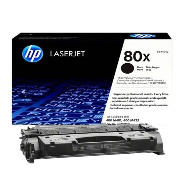 Cartucho de tóner HP 80X LaserJet, negro