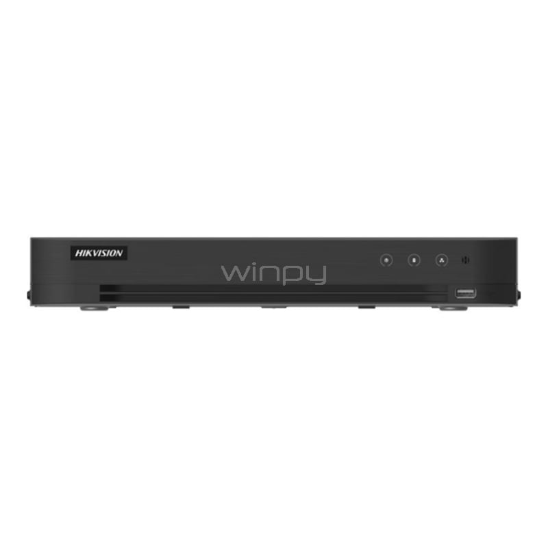 DVR Hikvision AcuSense de 16 Canales (4K, H.265 Pro+, IP/ HDTVI/ AHD/ HDCVI, CVBS)