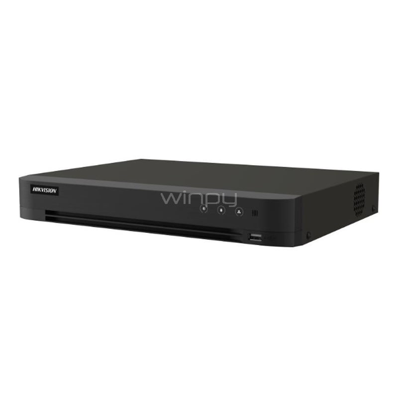 DVR Hikvision AcuSense de 16 Canales (4K, H.265 Pro+, IP/ HDTVI/ AHD/ HDCVI, CVBS)
