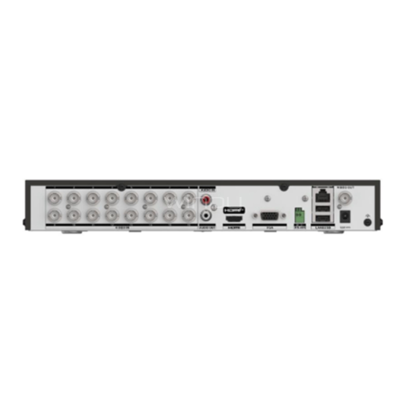 DVR Hikvision AcuSense de 16 Canales (4K, H.265 Pro+, IP/ HDTVI/ AHD/ HDCVI, CVBS)