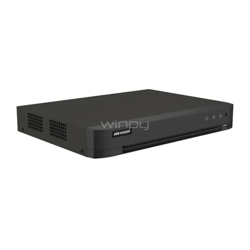 DVR Hikvision AcuSense de 16 Canales (4K, H.265 Pro+, IP/ HDTVI/ AHD/ HDCVI, CVBS)
