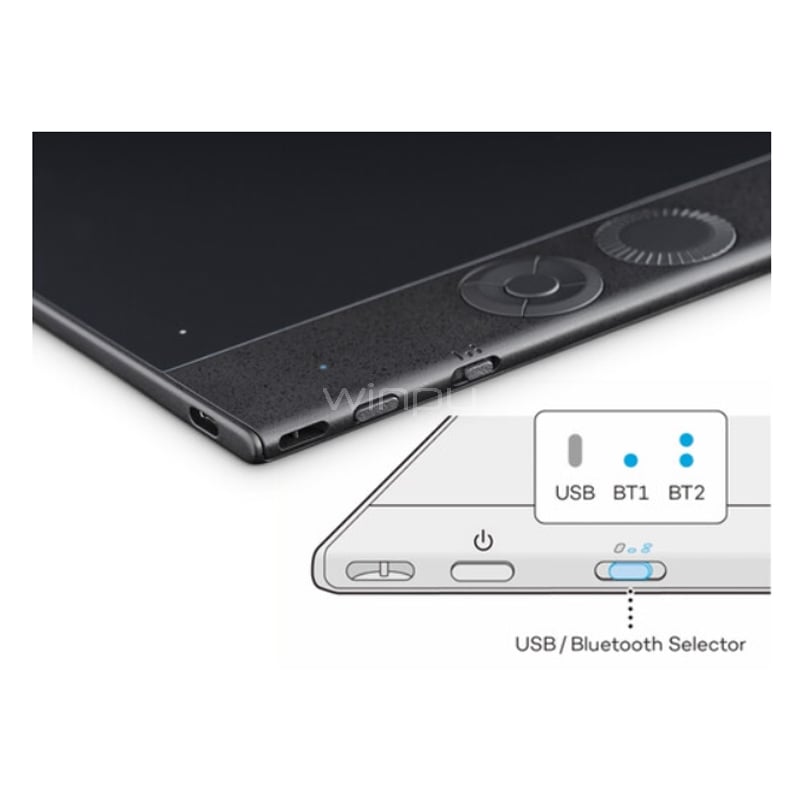 Tableta Digitalizadora Wacom Intuos Pro (Pequeño, Bluetooth 5.0/ USB-C, 2025, Negro)