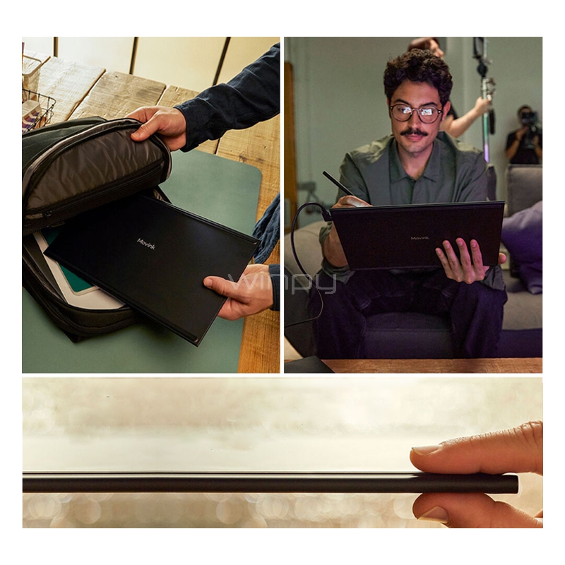 Tableta Digitalizadora Wacom Movink 13 (OLED T&aacute;ctil, Full HD, USB-C, Negro)