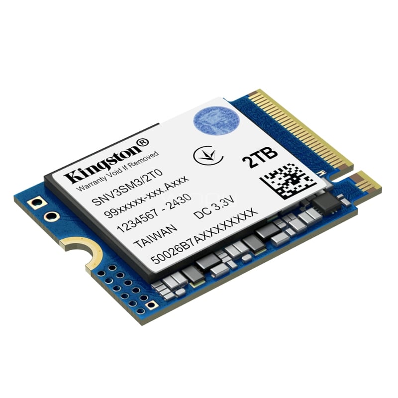 Unidad SSD Kingston NV3 de 2TB (NVMe 4.0, M.2 2230, Hasta 6.000Mbps)