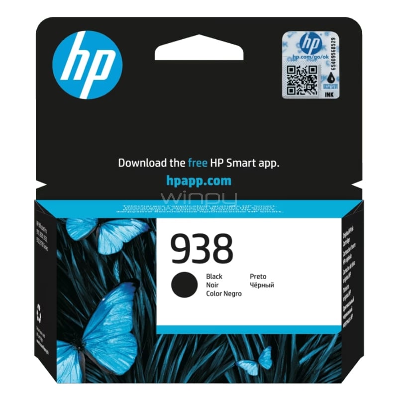 Cartucho de Tinta Original HP 938 para OfficeJet Pro (1.250 páginas, Negro)