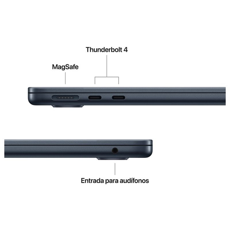 Apple MacBook Air de 13.6“ (Chip M2, GPU 10 núcleos, 24GB RAM