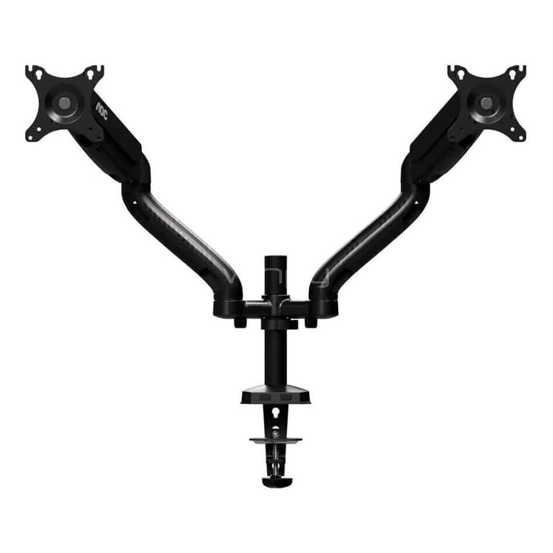 Soporte Doble para Monitores AOC Hasta 32“ (Resorte de gas, Hasta 9 kg, Negro)