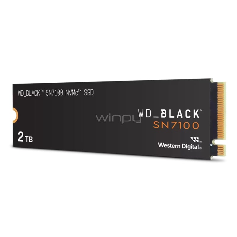 Unidad SSD Western Digital Black SN7100 de 2TB (NVMe 4.0, M.2 2280, Hasta 7.250Mbps)