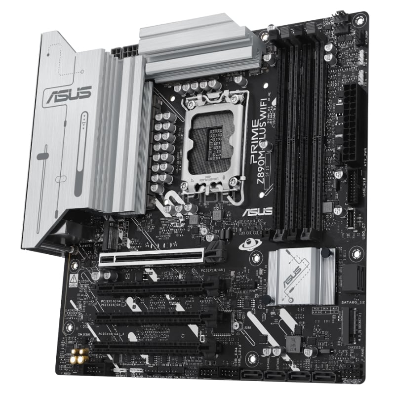 Placa Madre ASUS PRIME Z890M-PLUS WIFI (LGA1851, DDR5 8666+MHz, M.2 x3, Micro ATX)