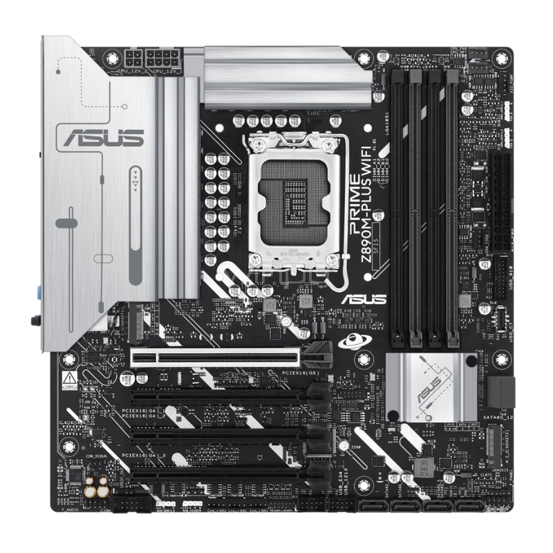 Placa Madre ASUS PRIME Z890M-PLUS WIFI (LGA1851, DDR5 8666+MHz, M.2 x3, Micro ATX)