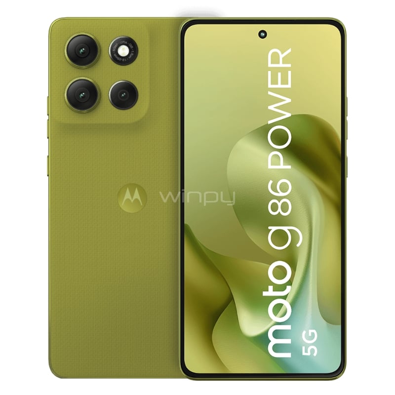 Celular Motorola Moto G86 Power 5G de 6.7“ (OctaCore, 8GB RAM, 256GB Internos, Verde)