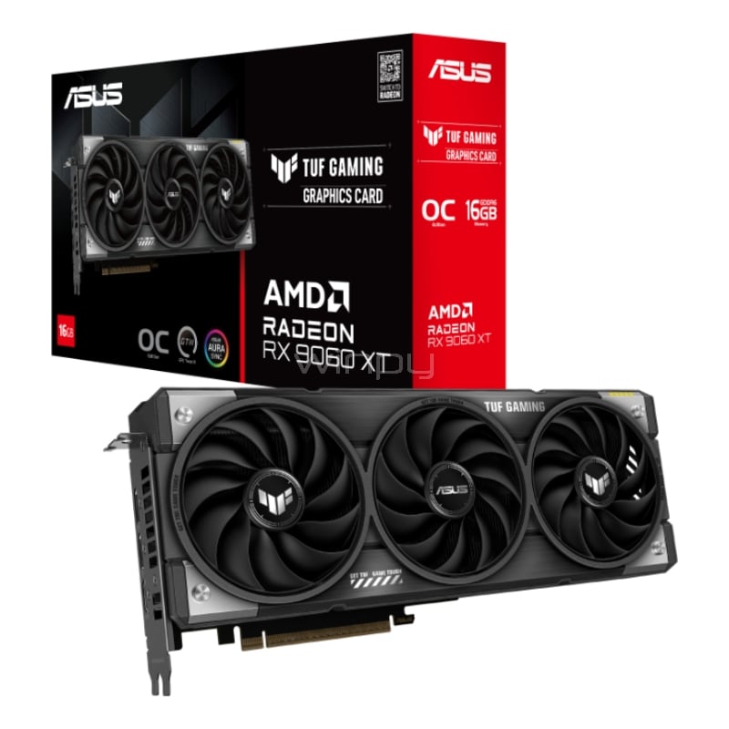 J*e様 ASUS Radeon RX9060XT 16GB OC 3ファン Tarjeta gráfica ASUS Radeon RX 9060 XT GAMING OC de 16GB GDDR6