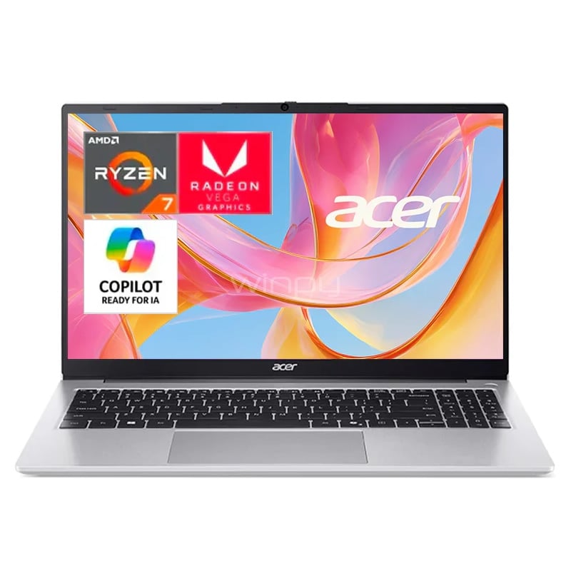 Notebook Acer Aspire Lite AL15 de 15.6“ (Ryzen 7 5700U, 16GB, 512GB SSD, Win11)