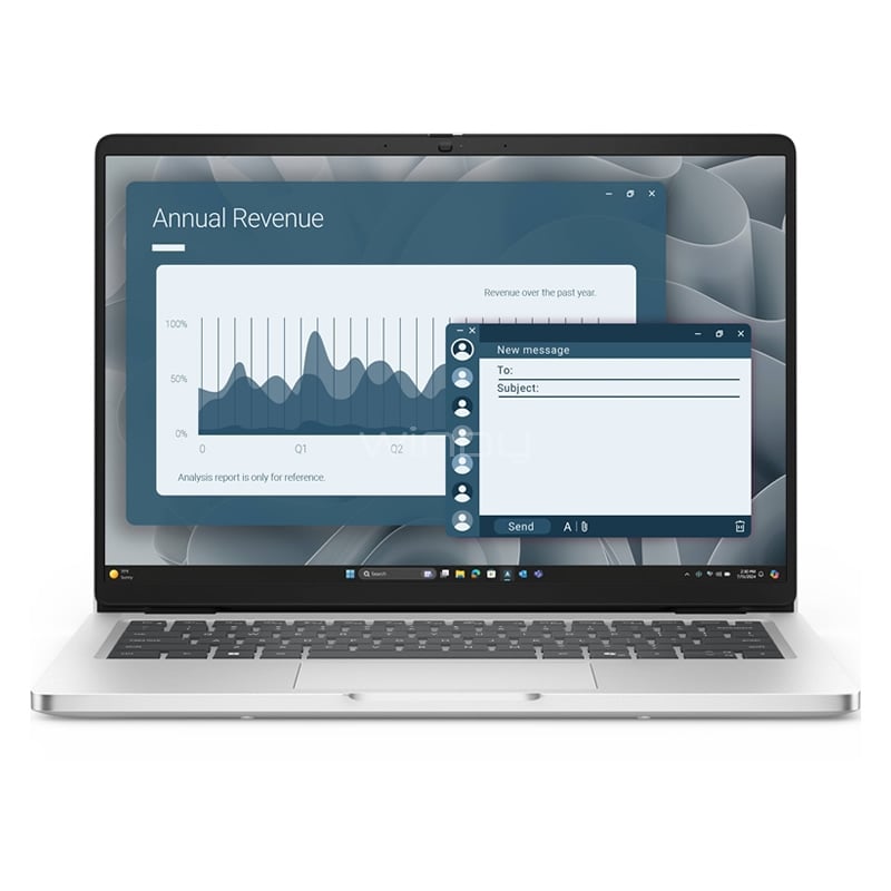 Notebook Dell Pro 14 R7 AI 350 de 14“ (Ryzen 7 7730U, 16GB DDR5, 512GB SSD, Win11)