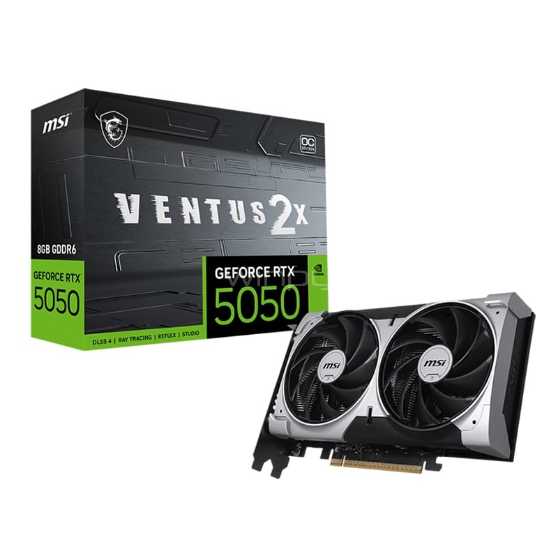 Tarjeta gráfica MSI RTX 5050 VENTUS 2X OC de 8GB GDDR6