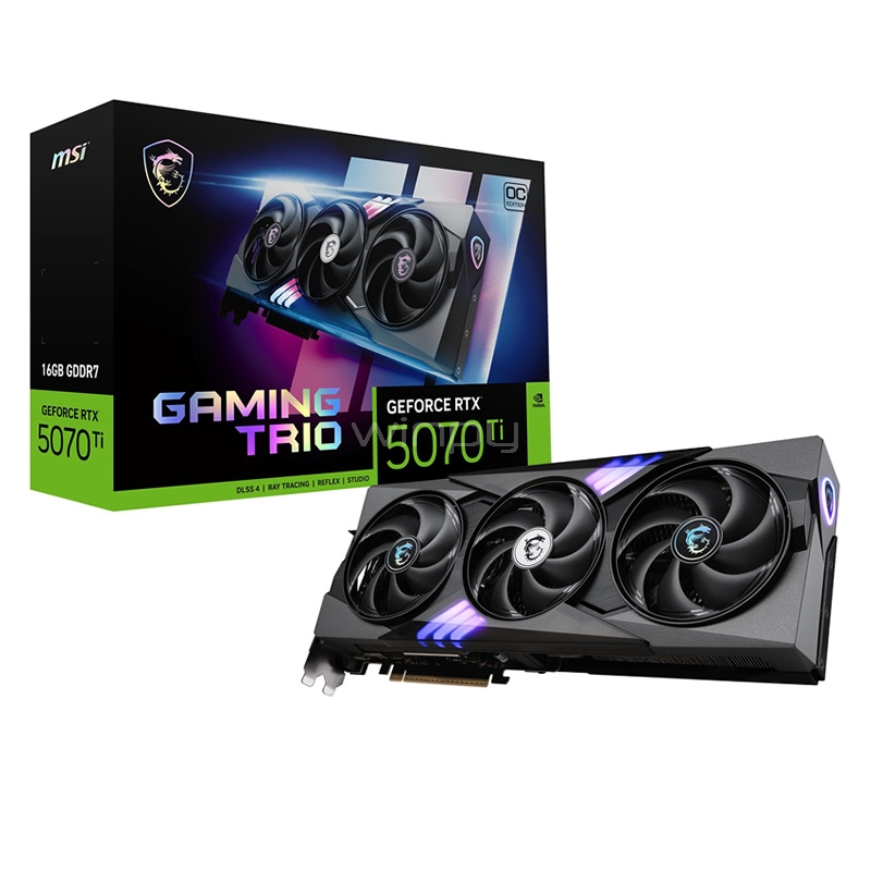 Tarjeta gráfica MSI GeForce RTX 5070 Ti 16G GAMING TRIO OC (16GB GDDR7, PCIe 5.0)
