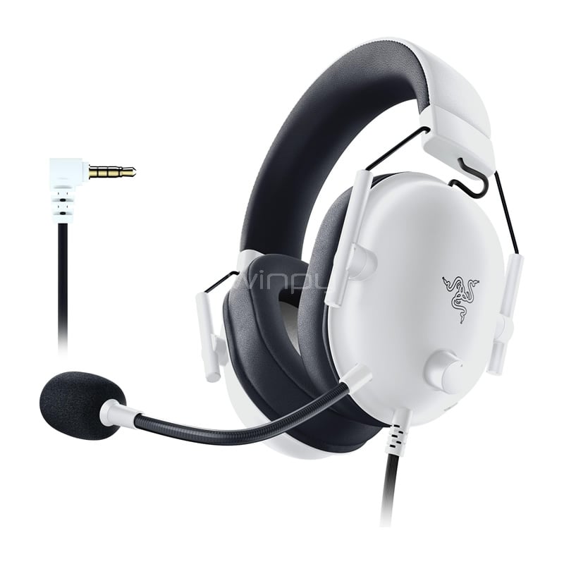 Audífonos Gamer Razer BlackShark V2 X PlayStation White (3.5mm, Triforce 50mm, Mic HyperClear)