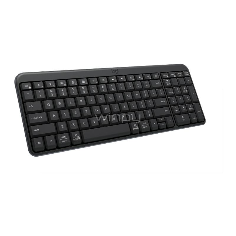 Teclado Bluetooth Logitech K250 Negro (Multi-dispositivo, Teclas Silenciosas, Compacto, Español)