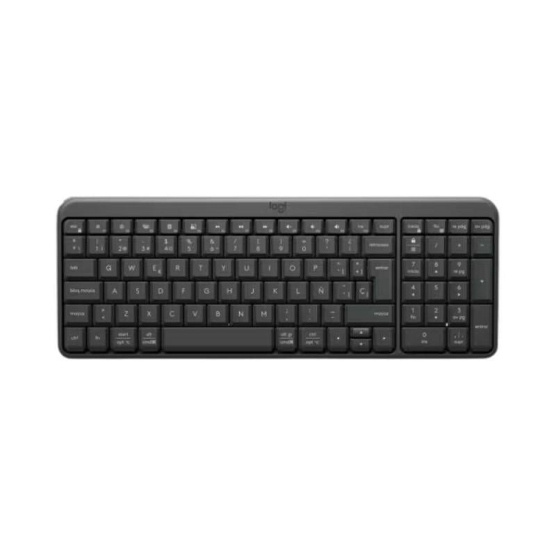 Teclado Bluetooth Logitech K250 Negro (Multi-dispositivo, Teclas Silenciosas, Compacto, Español)