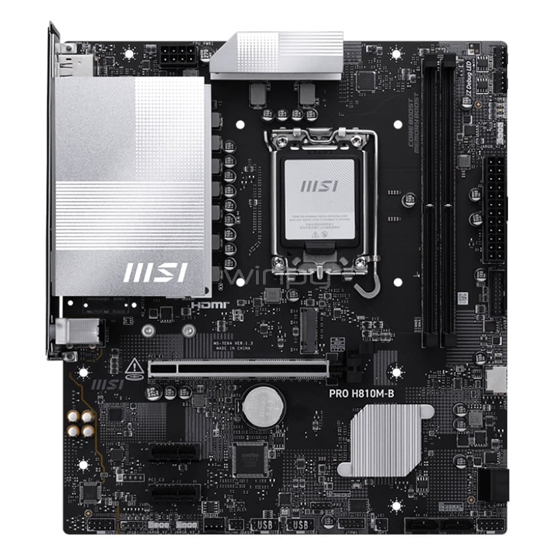 Placa madre MSI PRO H810M-B WIFI6E (LGA1851, DDR5, PCIe 5.0, Micro-ATX)