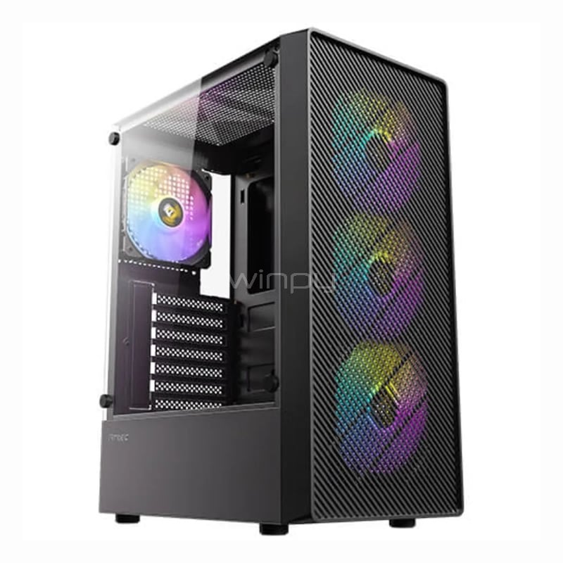 Gabinete Gamer Antec AX26 RGB Elite (Mid Tower, ATX, Vidrio Templado, RGB)